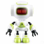 IEnkidu Children’s Remote Control Toy Robot, Intelligent Interactive Robot with LED Lights, Touch and Sound Control, Can Speak (Green)