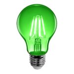 FLSNT Green LED Light Bulbs Dimmable – E26 Base – 40 Watts Equivalent – 4 Watts Clear LED Colored Filament Light Bulbs for Decoration