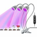 Plant Grows Lamp, SOLOFISH 21W Plant Growing Desk Lights Triple Heads LED Full Spectrum Vegetation Light with 3 Individual Power Switch for Hydroponics Garden Tent or Home Potted