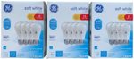 GE Lighting 67615 Dimmable LED A19 Light Bulb with Medium Base, 10-Watt, Soft White, 12-Pack (3 x 4-Pack)