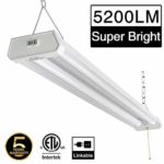 Linkable LED Shop Light for Garage, 42W 5200lm 4FT, 6000-6500K Daylight White, with Pull Chain (ON/Off) cETLus Listed, 5-Year-Warranty, 6000K (1PK)