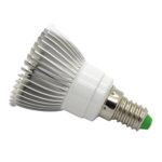 Chezaa Night Light, Decor 4W 28-LED Plant Grow Light Bulb Hydroponic Veg Flower Full Spectrum (White，E14 Socket)