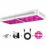 Garpsen 2000W Double Chips LED Grow Light, Optical Lens Full Spectrum LED Plant Light with Daisy Chain | Rope Hanger | Switch for Indoor Greenhouse Hydroponic Plants (10W LEDs)