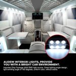Audew 12V 60 LED Car Interior Lighting Lamp Waterproof Kit Ceiling Lights Kit for Vans Boats Caravans Trailers Lorries HGV