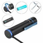 Olight S2R II 1150 Lumens USB Magnetic Rechargeable Variable-output Side Switch LED Flashlight, 3200mAh 18650 Battery and Olight Patch