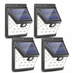 Urlitoy Solar Lights Outdoor 22 LED Wide Angle Illumination Motion Sensor Waterproof Wall Light Wireless Security Night Light for Outdoor Wall,Back Yard,Fence,Garage,Garden,Driveway(4 Packs)