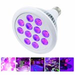 UV LED Black Light Bulb,Mrhua Bulb E26 E27 PAR38 Super Bright 3 LED UV Bar Blacklight for Halloween, Thanksginving Day, Home Party, Stage Lighting, Fishing Aquarium, Curing, Birthday Dance Disco Club