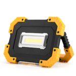 15W Rechargeable LED Work Lights Portable COB Flashlight 1000Lumen Super Bright Emergency Floodlight Power Bank Device for Workshop Construction Site Garage Working Camping Night Fishing