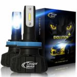 Cougar Motor H11 Led headlight bulb, 9600Lm 6500K (H8 H9) Fanless All-in-One Conversion Kit – 3D Bionic Technology