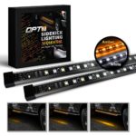 OPT7 2pc 48″ Side Kick Running Board LED Strips w/SEQUENTIAL Amber Turn Signal, DRL, and White Courtesy Light