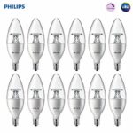Philips LED Dimmable B11 Clear Candle Light Bulb: 300-Lumen, 2700-Kelvin, 4.5-Watt (40-Watt Equivalent), E12 Base, Soft White, 12-Pack (Certified Refurbished)