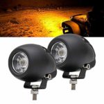 2 Inch 2pcs Amber Fog Light 20W 7D 3000K Yellow LED Light Bar Sammanlight Spot Flood Combo Beam Small Waterproof Lamp Round Driving Work Lights for Motorcycle Bike Offroad Truck ATV UTV SUV Boat