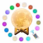 Extra Large!!! CPLA Seamless Moon Lamp 16 Colors LED Lunar Lamp Dimmable Brightness with Remote & Touch Control Large Moon Light Gifts for Love Dimeter 7.1inch