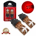 LASFIT 3157 3156 3057 3457 LED Bulbs Polarity Free Super Bright LED Lights, Use for Brake Tail Light, Turn Signal Lights, Brilliant Red (Pack of 2)