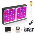 MARS HYDRO 300W 600W LED Grow Light Full Spectrum for Hydroponic Indoor Plants with Thermometer Hygrometer Hanger Growing Veg and Flower Extremely Cool and Quiet (ECO 600W)