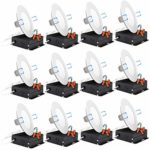 Sunco Lighting 12 Pack 4 Inch Slim LED Downlight with Junction Box,10W=60W, 650 LM, Dimmable, 5000K Daylight, Recessed Jbox Fixture, Simple Retrofit Installation – ETL & Energy Star