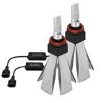 Dr.Auto LED Bulbs H11(H8/H9), Headlight Conversion Kit Extremely Bright CSP Chips Low Beam Light for Car with Heat Dissipation Belt-80W 6000K 9600Lm, 2 Pack