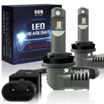 H11/H8/H9 LED Headlight Bulbs Low Beam/Fog Light with Fan, SEALIGHT S2 Series Mini Design Upgraded CSP Chips 6000K Xenon white IP67-2 Year Warranty (2 Pack)