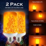 (2 Pack) Golspark LED Flame Effect Light Bulb, 7 Watt Standard E26 Base Flickering Fire Light, Halloween & Christmas Holiday Atmosphere Decorative Lamp, 4 Mode Type