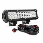 Nilight ZH007 Led Light Bar 12 Inch 72W Spot Flood Combo with Off Road Wiring Harness, 2 Years Warranty
