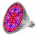 80W LED Grow Light Bulb, XHJ Full Spectrum Growing Plant Light Bulbs for Indoor Plants Hydroponics Vegetables Seedlings Flowers, for Garden Greenhouse and Organic Soil (PAR with E27 120LED)