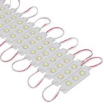 200 PCS 5050 SMD DC12V Injection 3 LED Module White 0.72W Waterproof Decorative Back Light for Letter Sign Advertising Signs with Tape Adhesive Backside