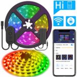 DreamColor 16.4ft LED Strip Lights, MINGER WiFi Wireless Smart Phone Controlled Light Strip 5050 LED Lights Sync to Music, Work with Amazon Alexa, Echo, No Hub Required, Compatible with Android iOS
