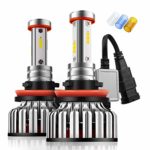 H11/H8/H9 LED Headlight Bulbs – 100W 12000LM – CSP Chips – DOT Approved – 360 Degree High/Low Dual Beam Light by Mdatt