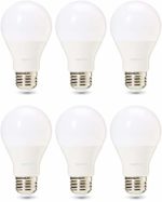 AmazonBasics Commercial Grade LED Light Bulb | 60-Watt Equivalent, A19, Daylight, Dimmable, 6-Pack