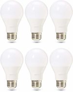 AmazonBasics Commercial Grade LED Light Bulb | 40-Watt Equivalent, A19, Soft White, Dimmable, 6-Pack