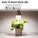 LOHAS LED Dusk to Dawn Bulb, 16W 150W Equivalent, E26 Base, Cool White 6000k Full Spectrum Grow Light, Light Sensor Bulbs, Greenhouse Lights 2835 LED 980LM, Indoor Plant Growing Light Front Door Light