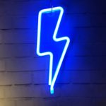 Lightning Bolt Neon Signs,Creative LED Lightning Decor Light Neon Sign,Marquee Signs/Wall Decor for Christmas,Birthday Party,Children Baby Kids Room,Living Room,Bar Recreation Wedding Decor(Blue)