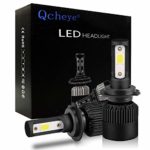 H7 LED Headlight Bulbs – 6000K 8000LM Super Bright Cool White Bulb Conversion Kit 2pcs – 2 Years Warranty by Qcheye
