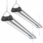 Sunco Lighting 2 PACK – ENERGY STAR – 4ft 40W LED Industrial Utility Shop Light, 4000lm 300W Equivalent, Double Integrated LED Fixture, Aluminum Design, Ceiling Light, Garage, Frosted (5000K-Daylight)