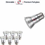 Explux Premium Full-glass LED PAR16 Flood Light Bulbs, Dimmable, 3000K, Indoor/Outdoor, 5W (50W Equivalent), 6-Pack