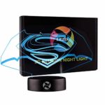 3D Optical Illusion Night Light – 7 LED Color Changing Lamp – Cool Soft Light Safe For Kids – Solution For Nightmares – DC Comics Justice League Batman and Superman