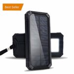 Renogy Solar Power Bank 15000mAh Charger Portable Outdoor Water Resistant Dual USB Solar Panel Battery Backup with Led Light for iPhone iPad GoPro Camera