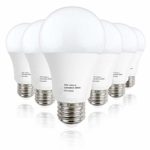 LEDERA A19 LED Bulb Dimmable, E26 Base Light Bulb 13W (100W Equivalent), 1200 Lumens, 270° Beam Angle, 5000K Daylight White, 6-Pack