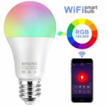 ROGOEI Smart WiFi LED Light Bulbs 11W E27 RGB Warm White, Dimmable Multi-Color Led Light Lamp No Hub Required, Compatible with Amazon Alexa & Google Assistant
