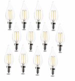 E12 Bulb Candelabra LED Bulbs 60 Watt Equivalent CA11 Soft White 4.5W 2700K LED Chandelier Bulbs, Candelabra Base, Dimmable LED Lamp, UL Listed (12pack)