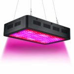 1000W LED Grow Light Double Chip Full Spectrum for Greenhouse Hydroponics and Indoor Plants Veg and Flowering (Black)