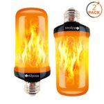 Ailycos LED Flame Effect Fire Light Bulb – Upgraded E26 Base 4 Modes with Upside Down Effect Simulated Decorative Light Atmosphere Outdoor Lighting for Christmas Lights Party Home Decoration (2Pack)
