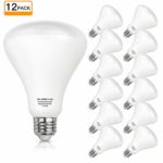 SHINE HAI Flood Light Bulbs Indoor, BR30 65W Equivalent LED Bulb Daylight White, 650 Lumens E26 Medium Base Non-dimmable LED Light Bulbs, 12 Pack