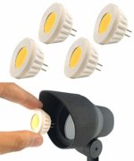 SRRB Direct G4 Bi-Pin Low Voltage 12V AC/DC LED Replacement Landscape Spotlight/Flood Light Bulb for Malibu Paradise Moonrays and More (2Watt, Warm White)