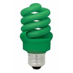 TCP CFL Spring Lamp, 60W Equivalent, Green Colored Spiral Light Bulb