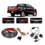 Wigbow 60″ 2-Row LED Truck Tailgate Light Bar Strip- [Brake, Turn Signal, Running, Reverse Backup] – Waterproof 5 FUNCTION Tail Lights with 4 Way Flat Y-Splitter and Clean Cloth for Pickup SUV Jeeps
