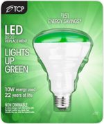TCP BR30 Green LED Flood Light Bulb, 65W Equivalent