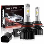 9007/HB5 LED Headlight Bulbs, Dual High/Low Beam Bulbs, DOT Approved SEALIGHT X1 Series, 6000 Lumen 6000K Xenon White (2 Pack)