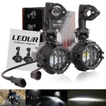 LEDUR Auxiliary Lights for BMW Motorcycle 40W 6000K Spot Driving Fog Lamps