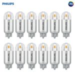Philips LED T5 Capsule Non-Dimmable Accent Light Bulb: 120-Lumen, 3000-Kelvin, 1.2-Watt (7-Watt Equivalent), Wedgebase, Bright White, 12-Pack